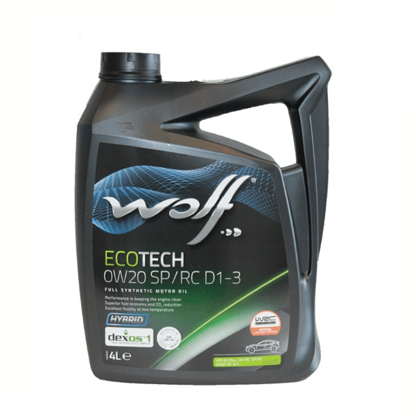 Wolf Ecotech 0W20 SP/RC D1-3 Full Synthetic Engine Oil 4L - Image 1