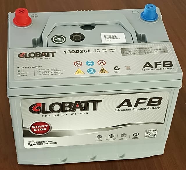 Globatt AFB S95 75Ah 750CCA 130D26L Start-Stop Car Battery Kenya
