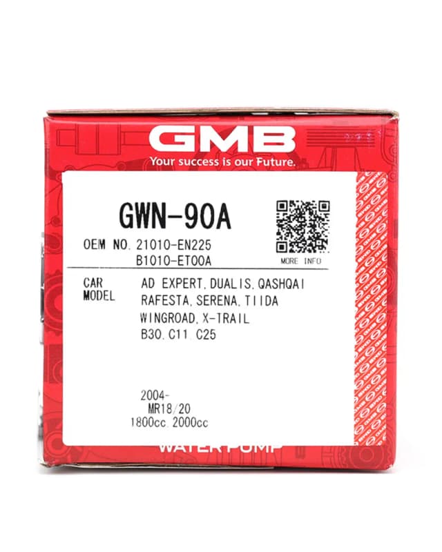 GMB Water Pump GWN-90A for Nissan MR18DE / MR20DE Engines & Renault