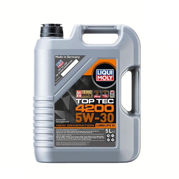 Liqui Moly Top Tec 4200 5W-30 New Generation 5L  Synthetic Engine Oil - Image 1