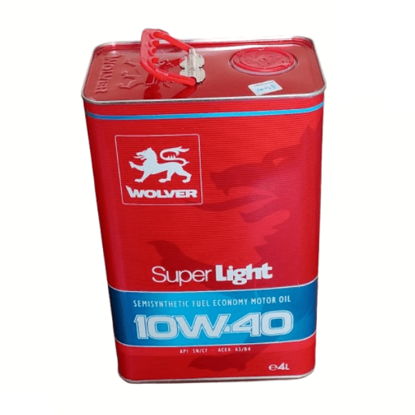 Wolver Super Light 10W-40 Semi-Synthetic Engine Oil 4 Litres API SN/CF - Image 1