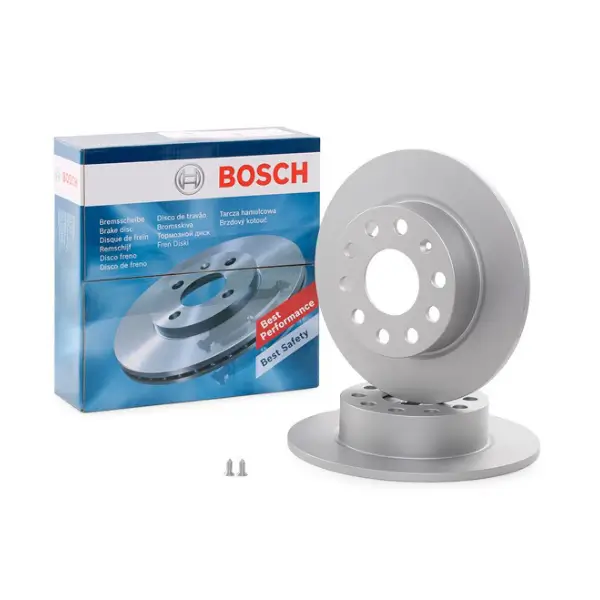 Bosch Rear Brake Discs 1K0615601AB VW Golf Mk5 Mk6 Mk7, Jetta, Caddy, Audi A3