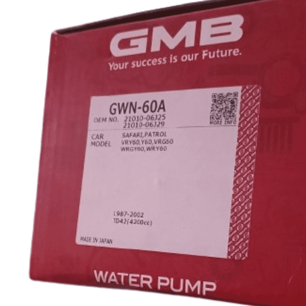 GMB GWN-60A Water Pump Nissan Patrol Y60 / Safari TD42 4.2 Diesel