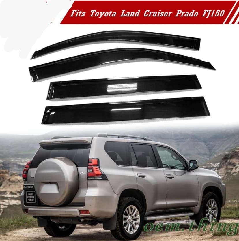 Windbreaker (Door Visor) Set for Toyota Land Cruiser Prado 150