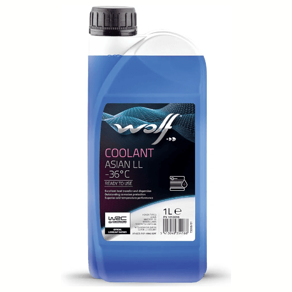 Wolf Blue Coolant Asian LL 1Litre –36°C P-OAT Engine Coolant