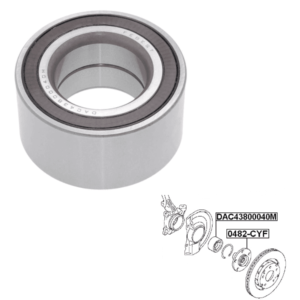 Febest DAC43800040M Front Wheel Bearing – Mitsubishi / Jeep / Peugeot / Citroën