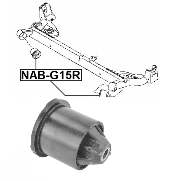 Rear Axle Crossmember Bushings Nissan Note E12, Sylphy G11, March/Micra K13