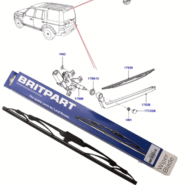 DKB500680 Rear Wiper Blade Land Rover Discovery 3 & Discovery 4