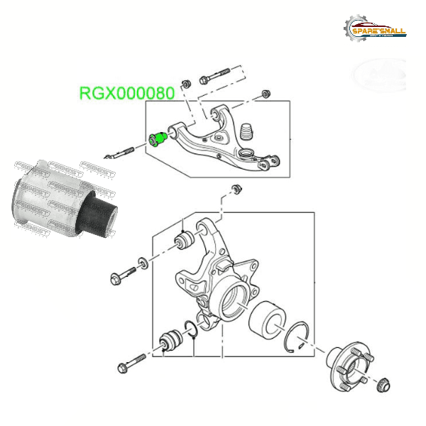 FEBEST LRAB-039 Rear Upper arm Bush RGX000080 Range Rover L322