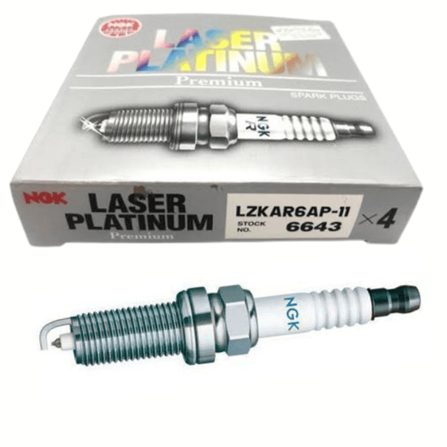 NGK 6643 LZKAR6AP-11 Laser Platinum Spark Plugs Nissan 22401-ED815