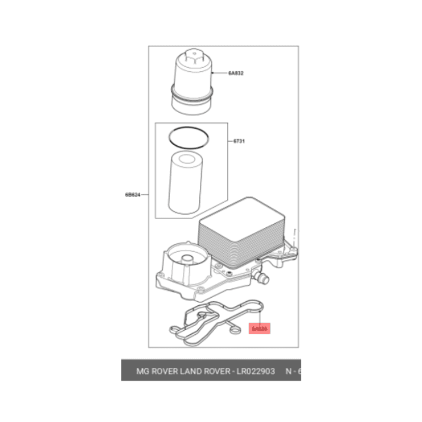 LR113003 - Oil Filter Housing Gasket Range Rover 4.4 TDV8 L322, L405, L494 at a good price in Nairobi Kenya