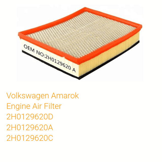 OEM Air Filter 2H0129620 VW Amarok 3.0 TDI 4motion, 2.0 BiTDI, 2.0 TDI, 2.0 TSI