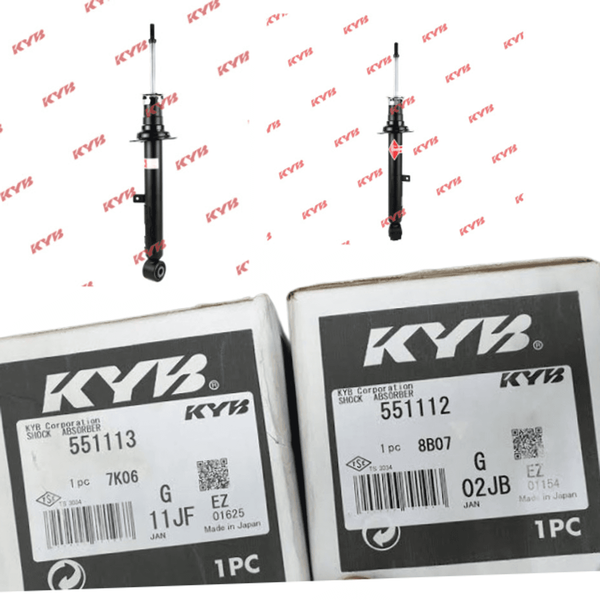 551112 551113 KYB Front Shock Absorber Toyota Mark X GRX120/121,Crown Athlete & Crown Majesta