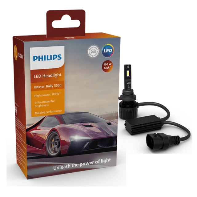Philips Ultinon Rally HB3/HB4 LED Bulbs – 50W 4500lm 12-24V | 2pcs High-Brightness Kit 02549431