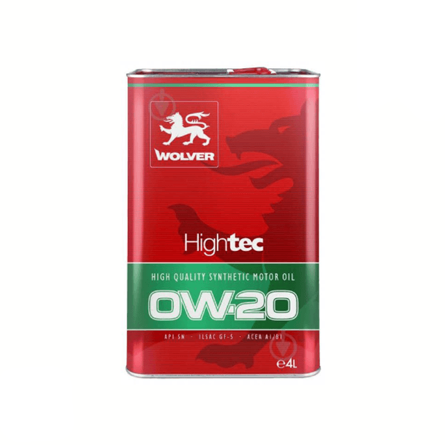 0W-20 Wolver Hightec Synthetic Engine Oil 4Litres