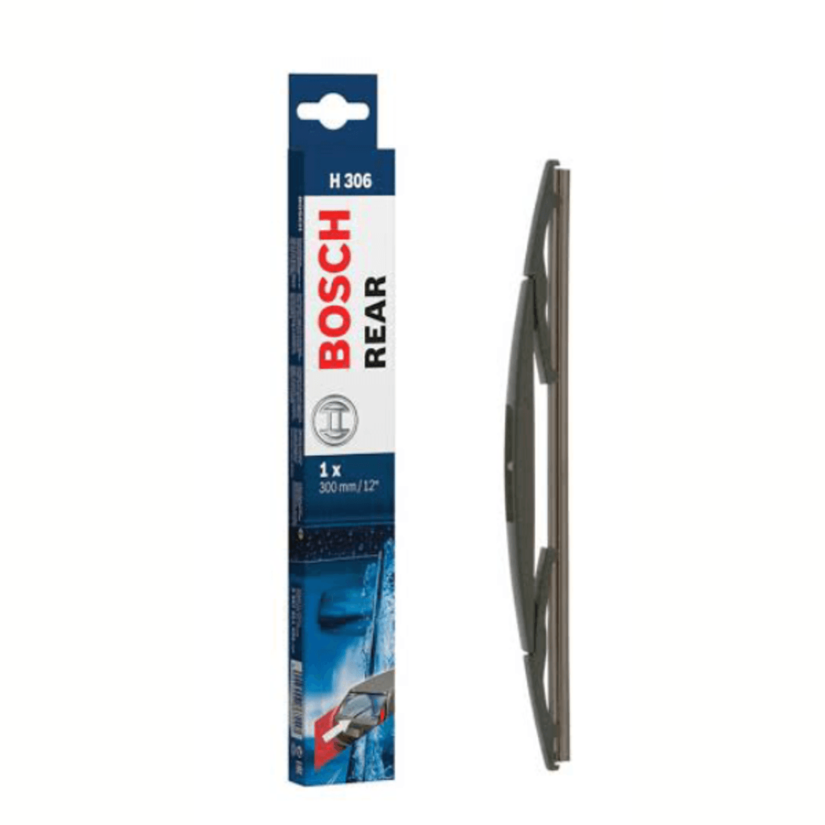 Bosch H306 Rear Wiper Blade 3397011432 | Fits Nissan Note, Nissan Murano, Mitsubishi Outlander, BMW 1 Series F20, BMW X5 F15