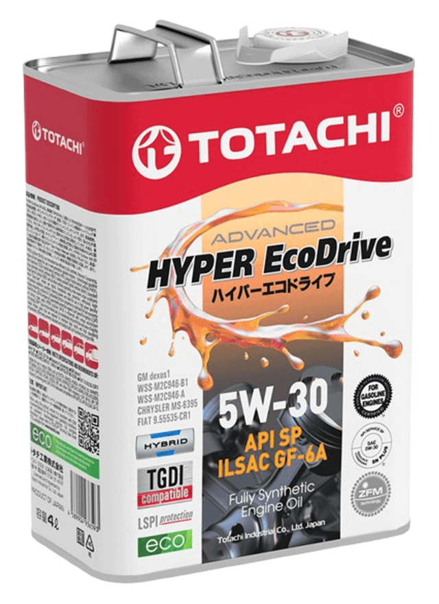 TOTACHI Hyper Ecodrive 5W-30 Synthetic Engine Oil 4 Litres ILSAC GF-6A