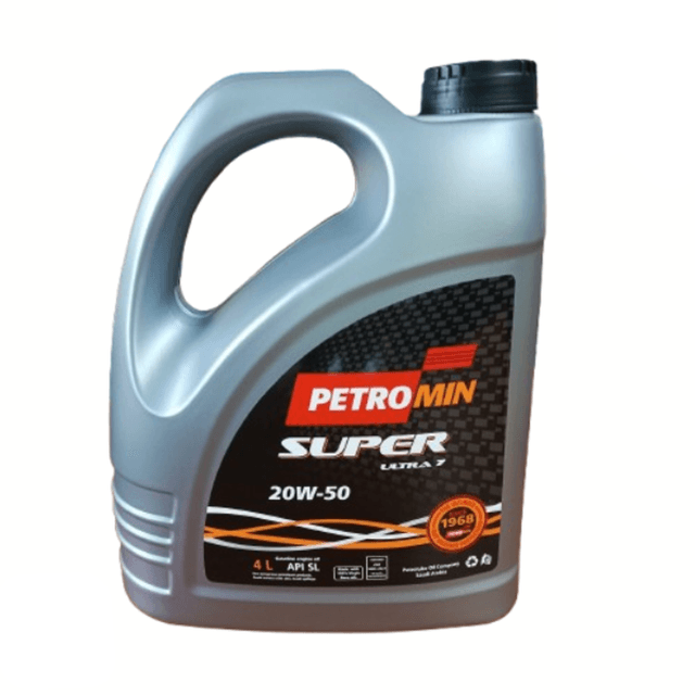 Petromin Super Ultra 7 20W-50 Gasoline Engine Oil 4 Litres API SL
