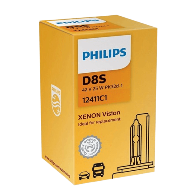 Philips D8S Xenon Vision 25W 42V Headlight Bulb