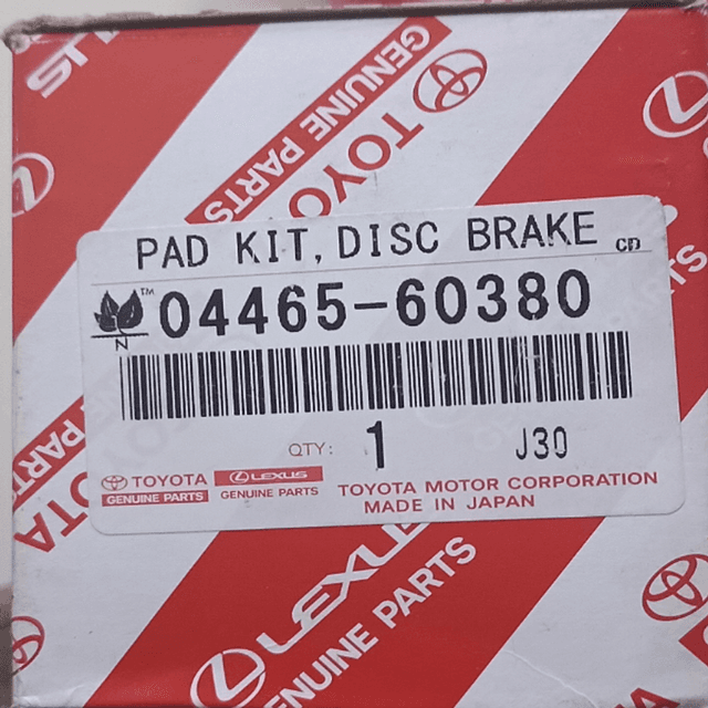 Genuine Toyota Land Cruiser 300 Series Lexus GX550 Front Brake Pads 04465-60380 at a good price in Kenya