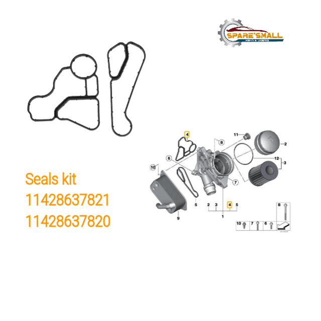 BMW Oil Filter Housing & oil filter housing Gasket kit by Elring 11428637821,11428637820 at a good price in Kenya