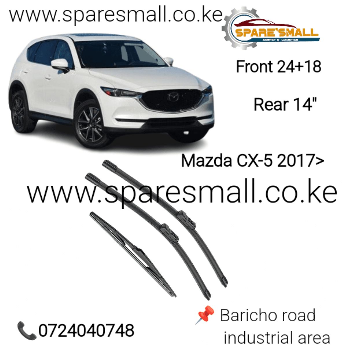 Wiper blade Mazda CX-5 KF 2017 Front and Rear set at a good price in Nairobi Kenya