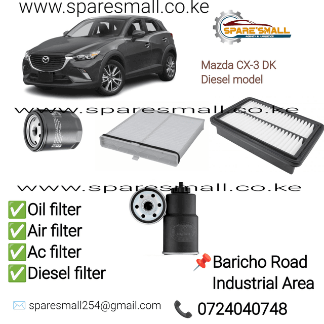 Mazda CX-3 2015 to 2019. 1.5 SkyActiv-D Diesel Engine Filter Service Kit in Nairobi Kenya