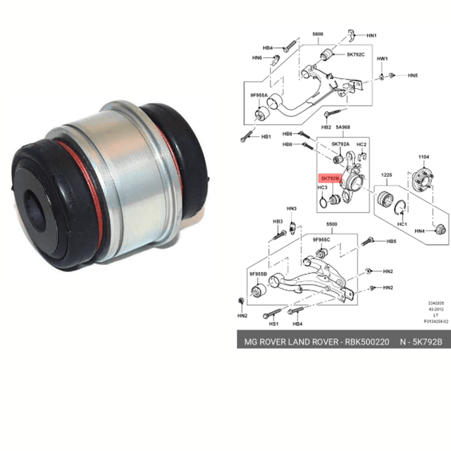 RBK500220 Rear Suspension Lower Hub Knuckle Bush – Discovery 3, Discovery 4, Range Rover Sport L320, Range Rover L322 at a good price in Nairobi Kenya